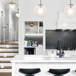 kitchen stairway lighting